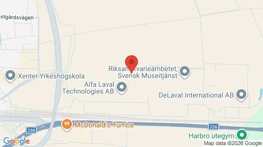 Industrilokaler att hyra i Botkyrka - kort over placeringen