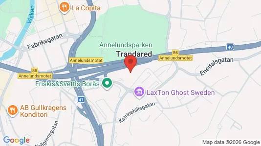 Industrilokaler att hyra i Borås - kort over placeringen