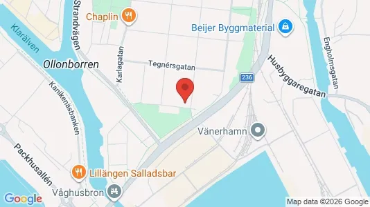 Industrilokaler att hyra i Karlstad - kort over placeringen
