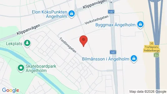 Industrilokaler att hyra i Ängelholm - kort over placeringen