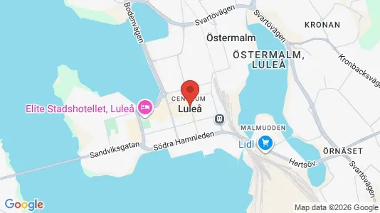 Industrilokaler att hyra i Luleå - kort over placeringen