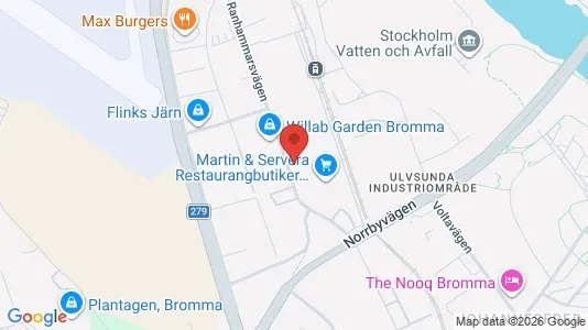 Industrilokaler att hyra i Västerort - kort over placeringen