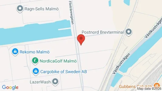 Industrilokaler att hyra i Malmö Centrum - kort over placeringen