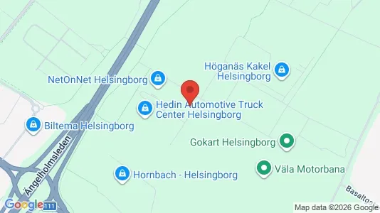 Industrilokaler att hyra i Helsingborg - kort over placeringen