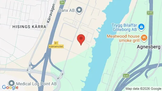 Industrilokaler att hyra i Göteborg Centrum - kort over placeringen