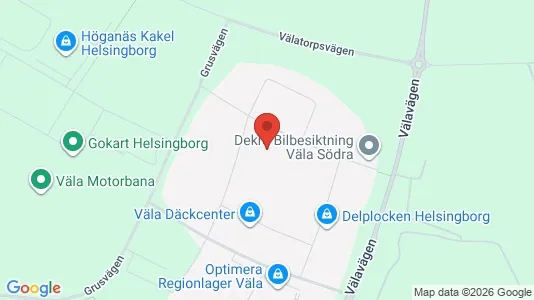 Industrilokaler att hyra i Helsingborg - kort over placeringen