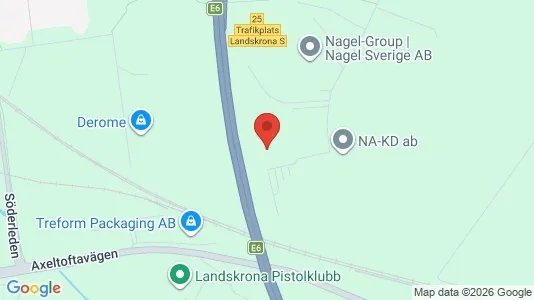 Industrilokaler att hyra i Landskrona - kort over placeringen