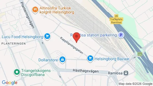 Industrilokaler att hyra i Helsingborg - kort over placeringen