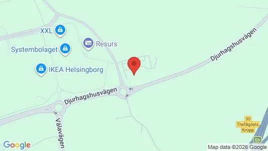 Industrilokaler att hyra i Helsingborg - kort over placeringen