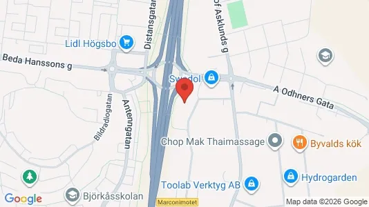 Industrilokaler att hyra i Askim-Frölunda-Högsbo - kort over placeringen