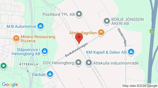 Industrilokaler att hyra i Helsingborg - kort over placeringen