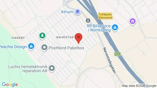 Industrilokaler att hyra i Norrköping - kort over placeringen