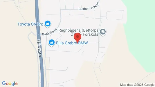 Industrilokaler att hyra i Örebro - kort over placeringen