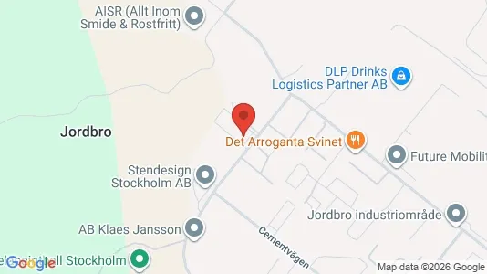 Industrilokaler att hyra i Haninge - kort over placeringen