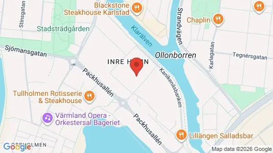 Industrilokaler att hyra i Karlstad - kort over placeringen