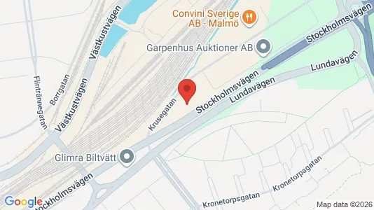 Industrilokaler att hyra i Kirseberg - kort over placeringen