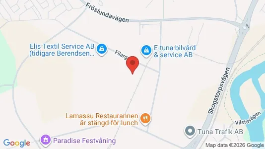 Industrilokaler att hyra i Eskilstuna - kort over placeringen