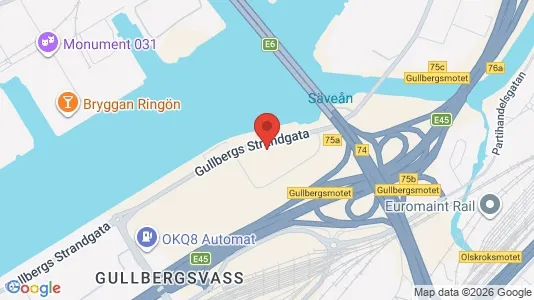 Industrilokaler att hyra i Göteborg Centrum - kort over placeringen