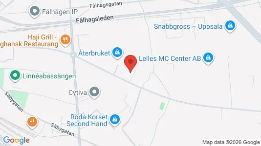 Industrilokaler att hyra i Uppsala - kort over placeringen