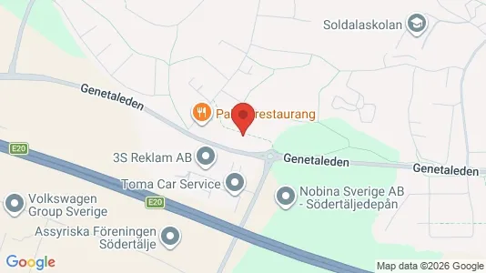 Industrilokaler att hyra i Södertälje - kort over placeringen