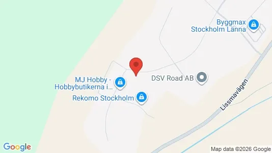 Industrilokaler att hyra i Huddinge - kort over placeringen