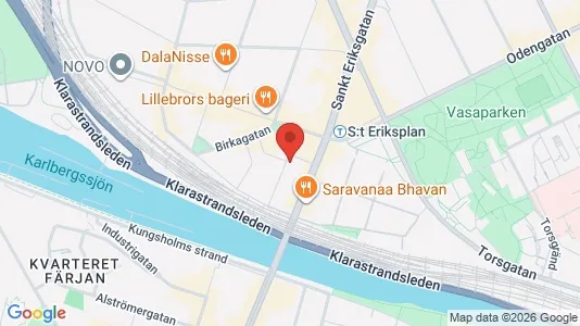 Kontorslokaler att hyra i Vasastan - kort over placeringen