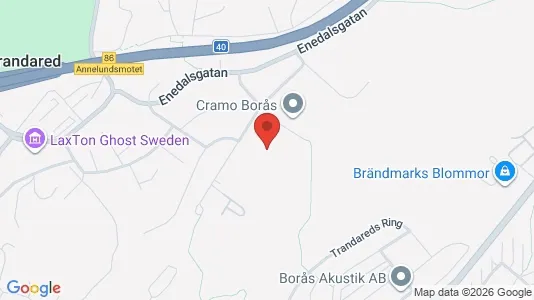 Industrilokaler att hyra i Borås - kort over placeringen