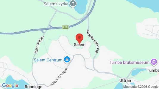 Industrilokaler att hyra i Salem - kort over placeringen