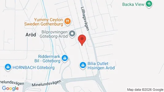 Industrilokaler att hyra i Norra hisingen - kort over placeringen