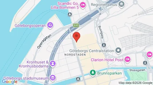 Kontorslokaler att hyra i Göteborg Centrum - kort over placeringen