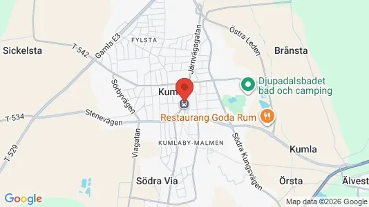 Industrilokaler att hyra i Kumla - kort over placeringen