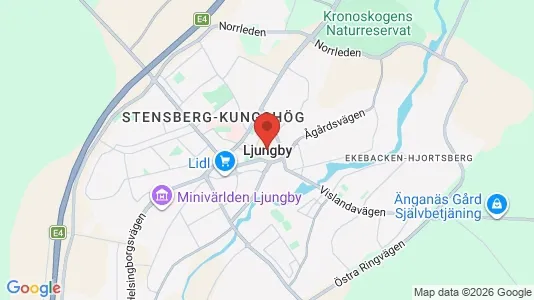 Lagerlokaler att hyra i Ljungby - kort over placeringen