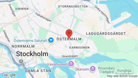 Industrilokaler att hyra i Östermalm - kort over placeringen