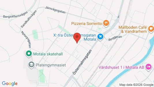 Industrilokaler att hyra i Motala - kort over placeringen