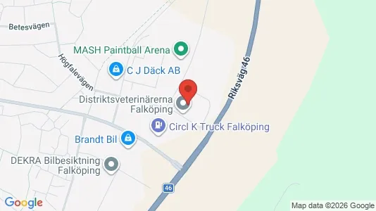 Industrilokaler att hyra i Falköping - kort over placeringen