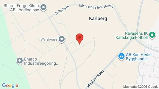 Industrilokaler att hyra i Karlskoga - kort over placeringen