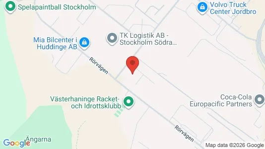 Industrilokaler att hyra i Haninge - kort over placeringen