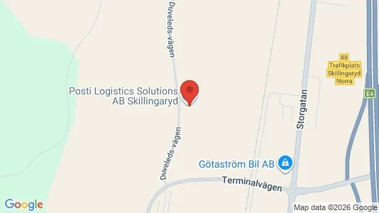 Industrilokaler att hyra i Vaggeryd - kort over placeringen