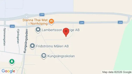 Industrilokaler att hyra i Norrköping - kort over placeringen