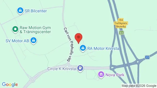 Industrilokaler att hyra i Knivsta - kort over placeringen