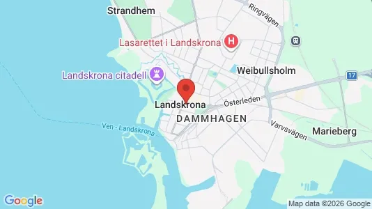 Industrilokaler att hyra i Landskrona - kort over placeringen