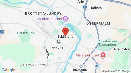 Industrilokaler att hyra i Eskilstuna - kort over placeringen