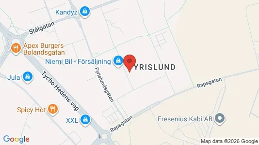 Industrilokaler att hyra i Uppsala - kort over placeringen