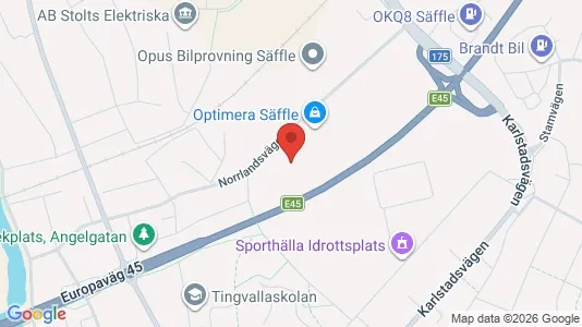Industrilokaler att hyra i Säffle - kort over placeringen