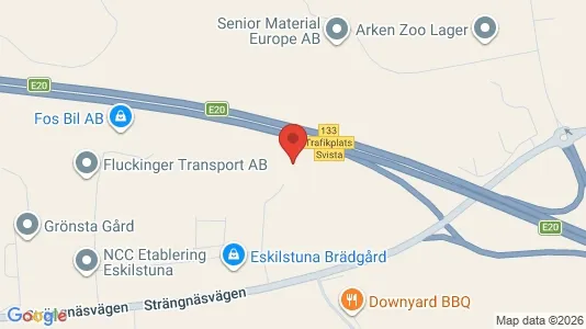 Industrilokaler att hyra i Eskilstuna - kort over placeringen