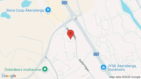 Industrilokaler att hyra i Österåker - kort over placeringen