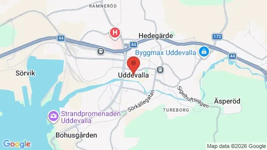 Industrilokaler att hyra i Uddevalla - kort over placeringen