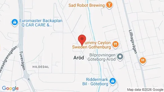 Industrilokaler att hyra i Lundby - kort over placeringen