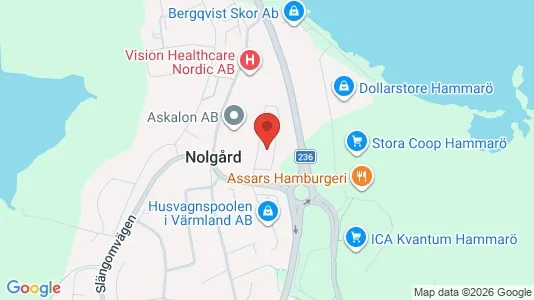 Industrilokaler att hyra i Hammarö - kort over placeringen