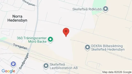 Lagerlokaler att hyra i Skellefteå - kort over placeringen